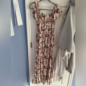 Cottagecore Maxi Fall Wedding Guest Dress